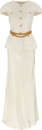 Self Portrait taffeta Cream Polyester Dress