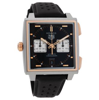 Tag Heuer Monaco Chronograph Automatic Black Dial Watch CDW2150.FC8360