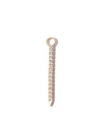 Maria Tash Ciondolo Eternity Bar in oro rosa 18kt con diamanti