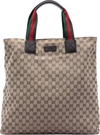 Gucci Pre-owned Tote Bags, female, Brown, Size: ONE SIZE Pre-owned Printed Tote Bag