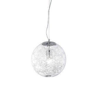 Netlighting Mapa Max 1 Light Small Globe Ceiling Pendant Chrome E27