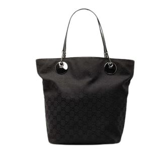 Gucci Pre-owned Tote Bags, female, Black, Size: ONE SIZE Pre-owned Canvas Tote Bag