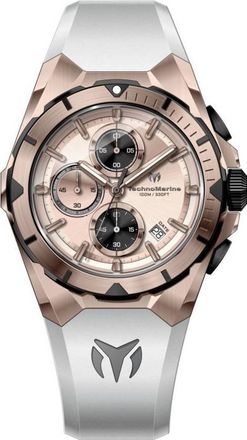 Technomarine Ocean Chronograph Quartz Rose Gold Dial Mens Watch TM-318145