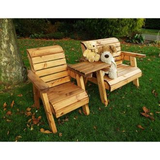Charles Taylor Trading Charles Taylor - Little Fellas Bench/Chair Combination Set (Straight) for Children, W180 x D60 x H77 - Fully Assembled