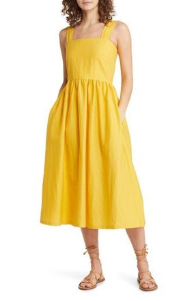 Treasure & Bond Square Neck Sundress in Yellow Whip at Nordstrom, Size X-Small