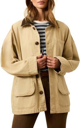 Faherty Sunwashed Canvas Barn Jacket in Sandy Khaki at Nordstrom Rack, Size Large/x-Large