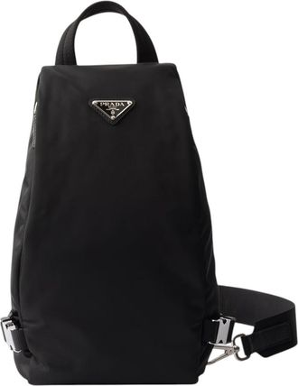 Prada Black Logo Large Crossbody Bag