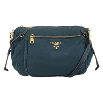 Prada Pre-owned Cross Body Bags, female, Green, Size: ONE SIZE Pre-owned Vintage Shoulder Bag