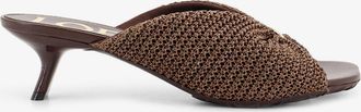 Loewe Paulas Ibiza - Sandali Pebble effetto rafia con dettaglio logo in metallo - LOEWE - gender_Woman