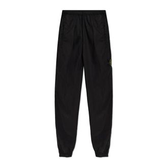 Stone Island Logo Patch Broek - Heren - Straight fit broeken - Zwart - W31 - Katoen - Broeken