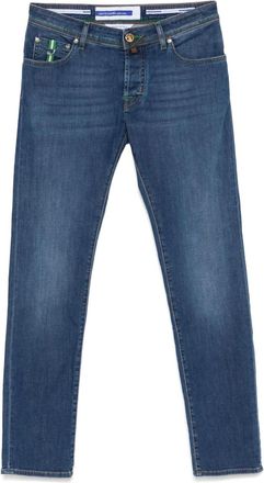 Jacob Cohen Jeans con applicazione logo - Blu