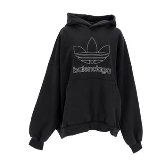 Balenciaga Cotton outerwear - Dames - Hoodies - Zwart - S - Hoodies & sweatvesten