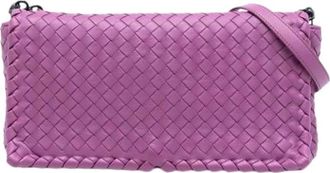 Bottega Veneta Borsa a tracolla in nappa intrecciata Pre-owned - - Pre-owned - Donna - Viola - ONE SIZE