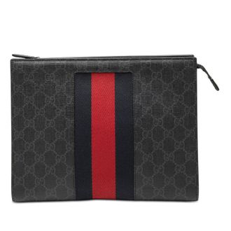 Gucci Pre-owned Gucci GG Supreme Web Clutch Unisex 475316 562600