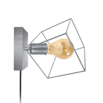 Tosel Aplique de pared metal Alt.37cm aluminio ;Pantalla: aluminio