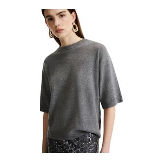 Marella Trui met ronde hals - Dames - Truien - Grijs - Maat: M