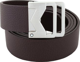 Montblanc Montblanc Grainy Ebony 35mm Leather Belt