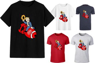 Generic Nuka Cola Cowboy | Printed Unisex Short Sleeve T-Shirt Multicolour