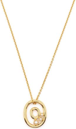 Missoma pearl-embellished initial pendant necklace - women - 18kt Gold Plated Silver - One Size