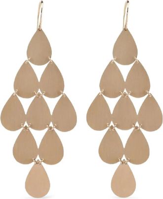 Irene Neuwirth 18kt ros&eacute;gouden oorbellen met hanger