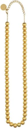 Vanessa Baroni Vintage Gouden Kralen Lange Ketting - Dames - Kettingen - Geel - ONE Size - Accessoires