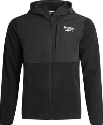 Reebok Mens Jackets - Lighweight Polar Fleece Jacket Zip Up Winter Jackets for Men with Pockets Outerwear Coats, Black Ink, XL