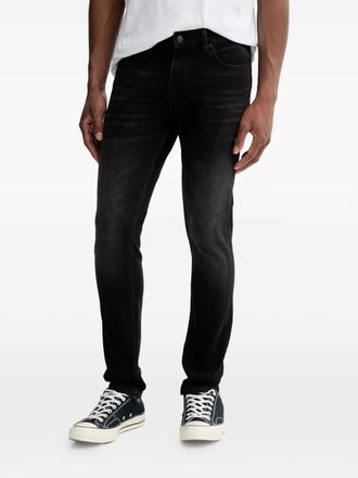 HUGO BOSS Hugo 734 logo-patch jeans - Nero