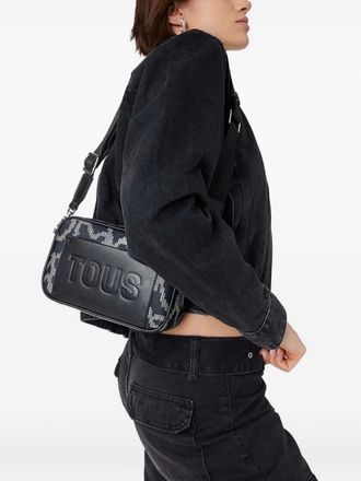 Tous small Reporter embossed-logo cross-body bag - Black