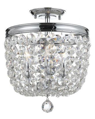 Crystorama 3-Light Archer Flush Mount Hand Cut Crystal