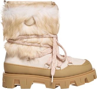 Moncler Moncler Peak Apr&egrave;s Shearling & Suede Boots, Women, White, Size: 37,5