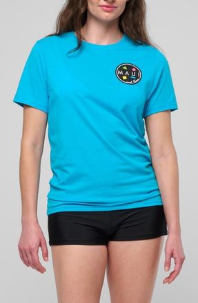 Maui and Sons Arnold Sharkley Graphic T-Shirt in Neon Blue at Nordstrom, Size X-Large