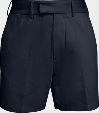 Tom Ford Men & apos;s Brushed Cotton Flat-Front Shorts