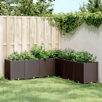 vidaXL Jardinera Pp Marr&oacute;n 160x160x53 Cm Vidaxl