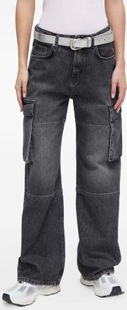 HUGO BOSS panelled cargo jeans - Grey