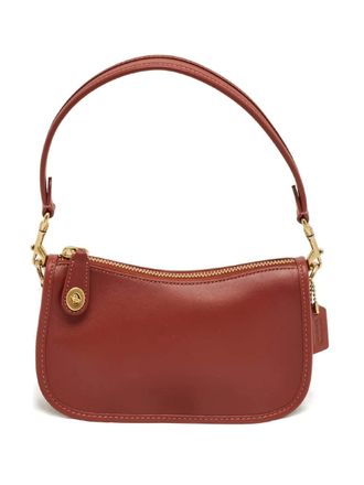 Coach Clutch Swinger in pelle - Marrone