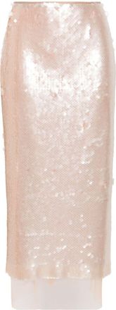 V:PM ATELIER Citrus sequinned pencil skirt - women - Polyester/Polyester/Spandex/Elastane - 42 - Neutrals