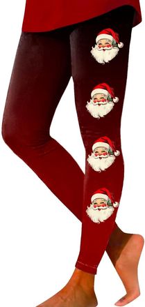 Generic Womens Christmas Novelty Print Legging Xmas Print Fitness Running Yoga for Ladies Leggings for Women UK Christmas Leggings Slim Fit Pants Womens Chris