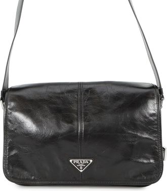Prada Black Leather Handbag Shoulder Bag (Pre-Owned)