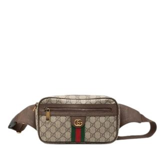 Gucci Pre-owned Ophidia Belt Bag - Dames - Pre-owned - Beige - Maat: ONE Size Leer
