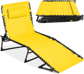 Best Choice Products Patio Chaise Lounge Chair, Outdoor Portable Adjustable Pool Recliner w/ Pillow