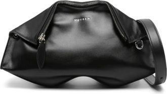 Alexander McQueen Tassen, Dames, Zwart, ONE Size, Leer, Manta Clutch