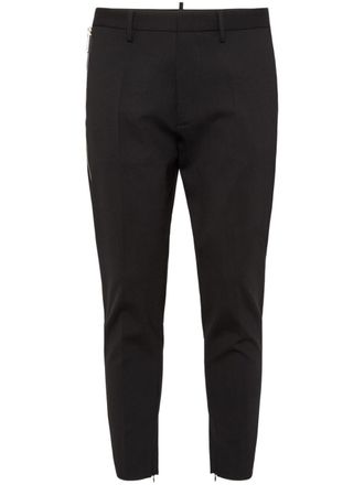 Dsquared2 logo-print tapered trousers - Black