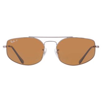Ray-Ban EXPLORER 5 Polarized Brown Navigator Unisex Sunglasses RB3845 004/57 57