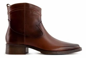 Andrea Mens Leather Low Boot In Brown
