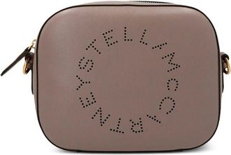 Stella McCartney Borsa a tracolla con logo - Marrone