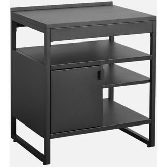 Sweeek Cucina esterna in acciaio con 1 anta e 3 ripiani, 80cm