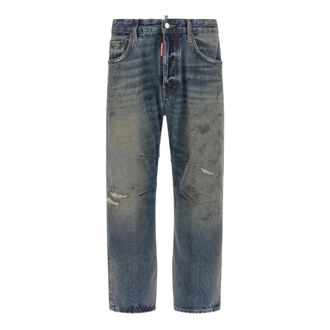 Dsquared2 Heren, Jeans, Blauw, Maat: M Katoen