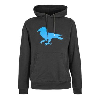 Modern Amusement Unisex-hoodie voor volwassenen met sentimentele Robin-print (Jet Zwart)