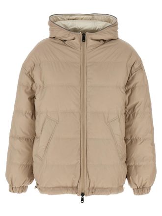 Brunello Cucinelli Womens Beige Polyester Full-Length Jacket Clothing