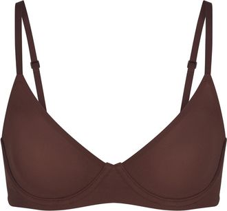 SKIMS Unlined Stretch-jersey Demi bra - Brown - 34DDD